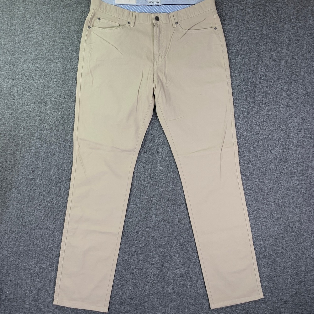 Peter Millar Pants Men 35x33 Beige Crown Vintage Canvas Stretch NEW